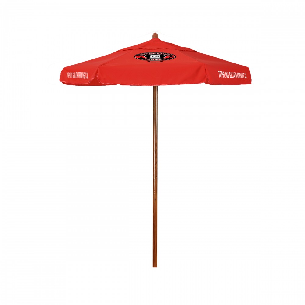 Ironwood 6 foot hexagon umbrella with valance